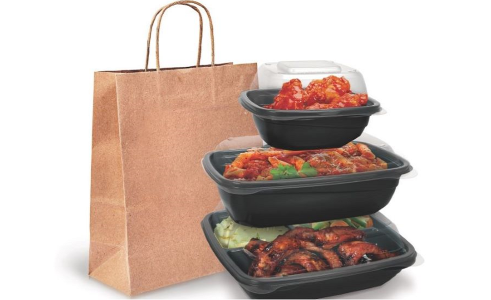 takeout bag and containers